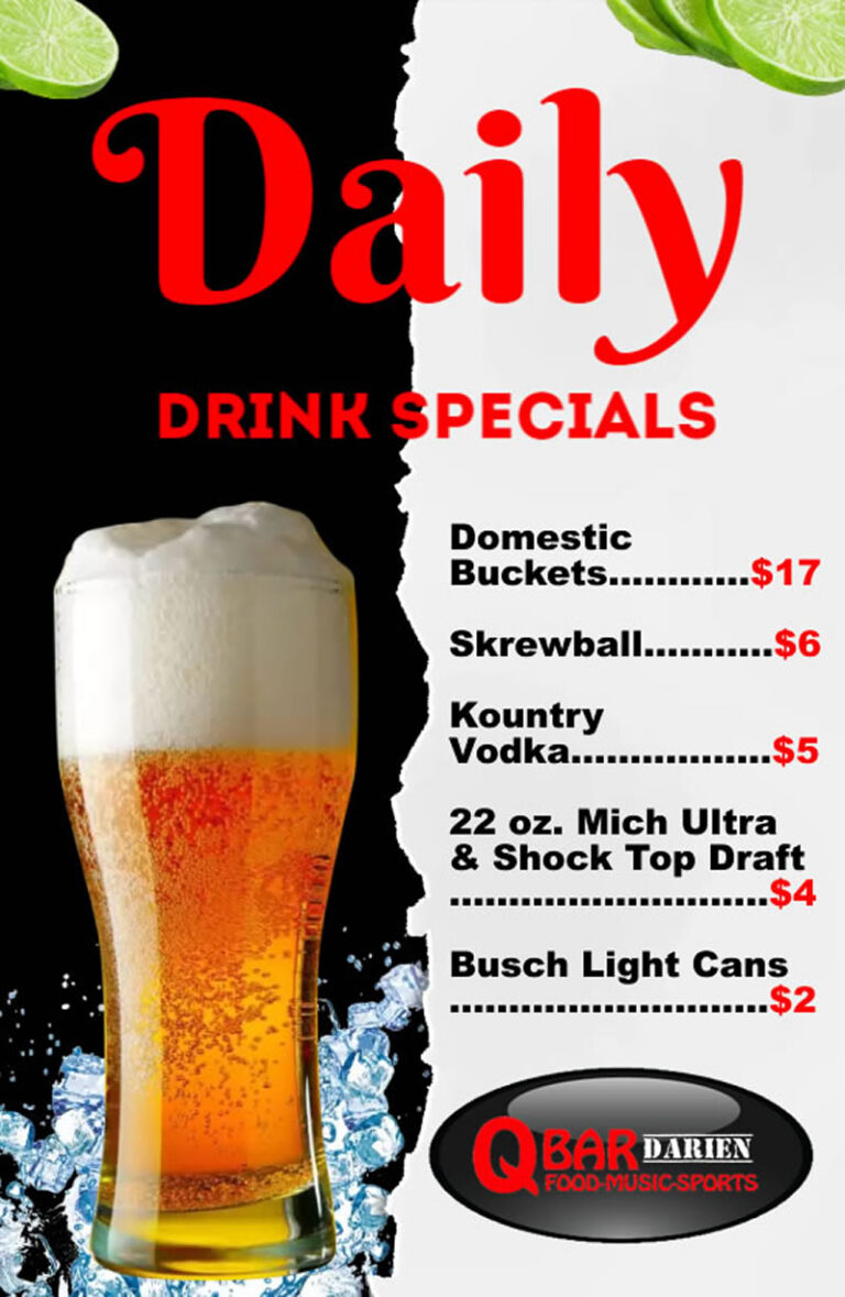 Specials Q Bar Darien