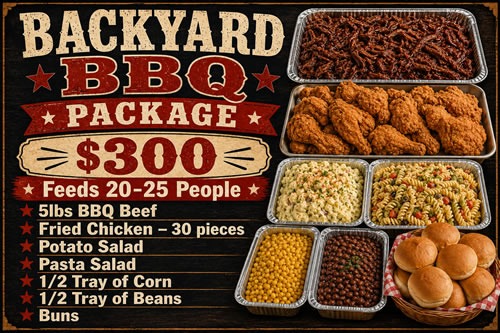 Backyard BBQ Party Tray Q Bar Darien, Illinois