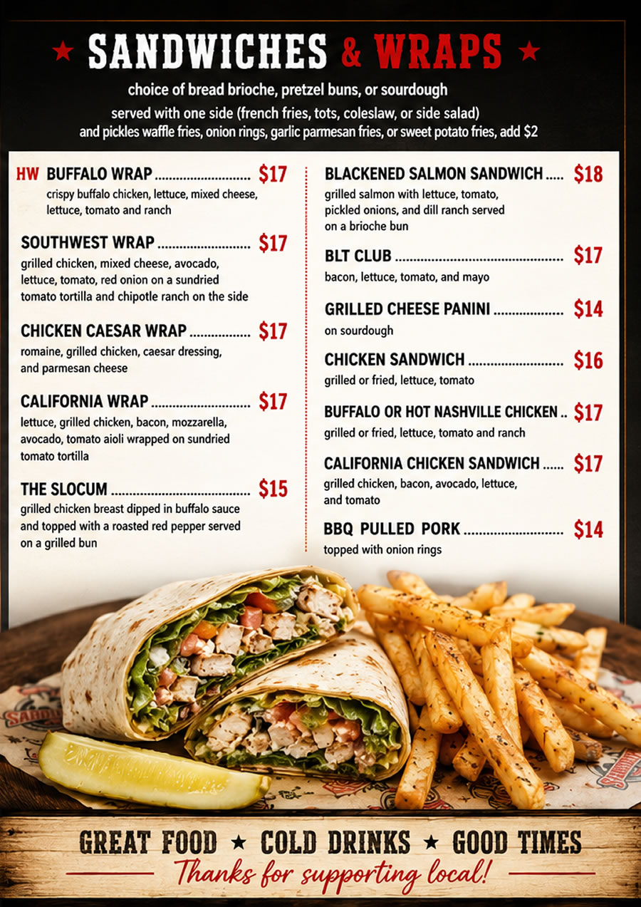 Sandwiches and Wraps