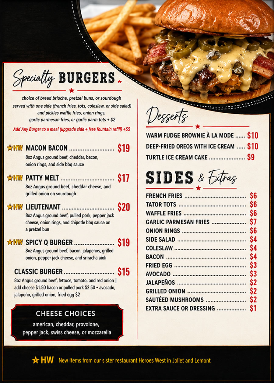 Burgers and Sides Burgers and Sides